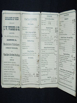 Catalogue of Goods for Sale by C. W. Weber & Co., Agents