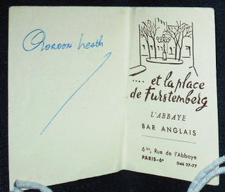 Gordon Heath Autograph on Cafe de L'Abbaye card