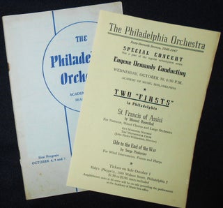 Item #009464 Philadelphia Orchestra Program -- Oct. 4, 5, 7, and 30, 1946