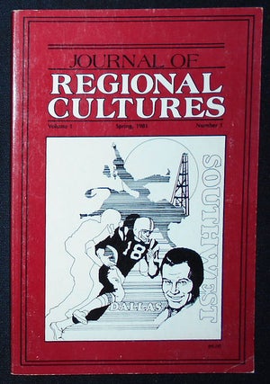 Item #009520 Journal of Regional Cultures vol. 1, no. 1, Spring 1981