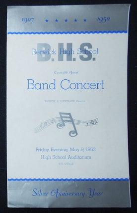 Item #009553 Berwick High School Twenty-fifth Annual Band Concert [program
