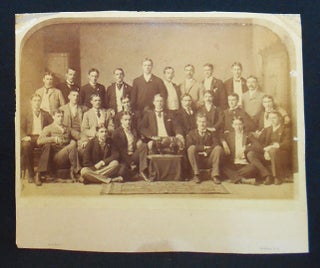 Item #009573 Late 19th-Century Sepia Photograph of Group of Young New York Stockbrokers? with...