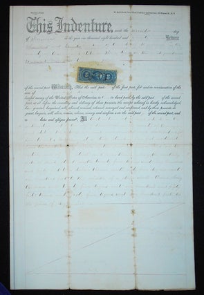 Item #009579 Deed for Sale of Lot in Newburgh, N.Y., by John Wait and Mary E. Wait to Bernard...