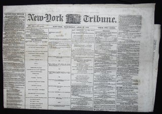Item #009594 New-York Daily Tribune -- April 25, 1860 [Adelina Patti -- Lemmon Slave Case