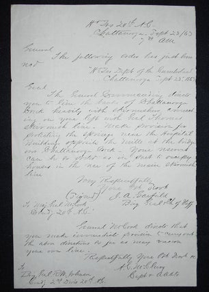 Item #009617 Handwritten Letter from Acting Assistant Adj. Gen. Alexander C. McClurg to Brig....