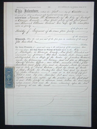 Item #009623 Darwin W. Esmond and Hannah Caitiaine Esmond Mortage Property in Orange County, NY,...