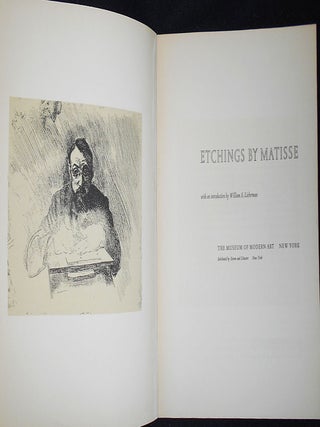 Etchings by Matisse with an Introduction by William S. Lieberman