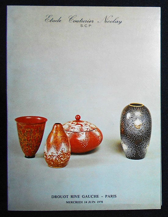 Item #009843 Art Nouveau Art Deco [Auction Catalog] -- 14 Juin 1978