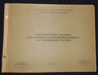 Item #009950 Il Rapporto della Facciata con l'Interno e l'Esterno dell'Edificio il Caso di Robert...
