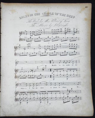 Rocked in the Cradle of the Deep; Sung by Mr. Braham; The Words by Mrs. Willard of Troy; The Music Composed and Respectfully Dedicated to Dr. Mitchell by J. P. Knight