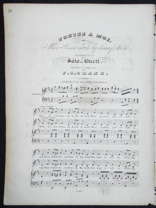 Item #010111 Pensez a Moi, or When Sorrow Clouds Thy Dream of Mirth; Arranged as a Solo or Duett;...
