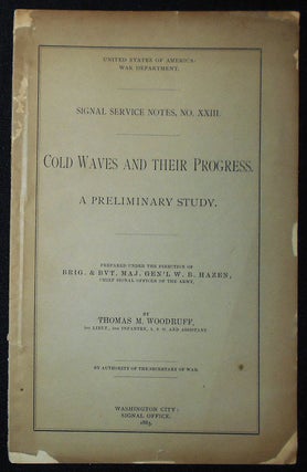 Item #010171 Cold Waves and Their Progress: A Preliminary Study; Prepared under the Direction of...