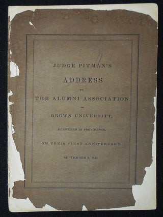 Item #010189 Address to the Alumni Association of Brown University, Delivered in Providence, on...