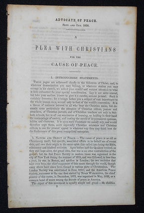 Item #010193 The Advocate of Peace for Sept. and Oct. 1850