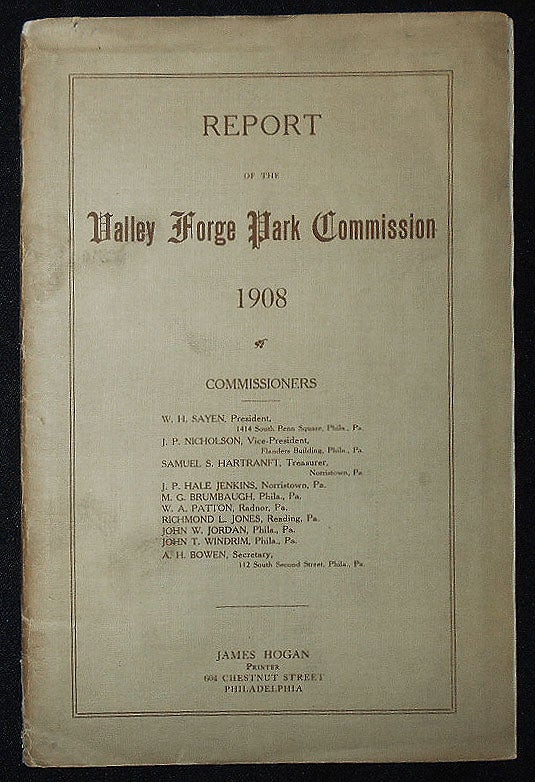 Item #010197 Report of the Valley Forge Park Commission 1908