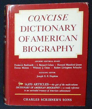 Item #010307 Concise Dictionary of American Biography