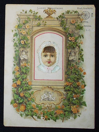 Item #010339 Hirsch, Israel & Co., Charleston, S.C. [trade card with real hair