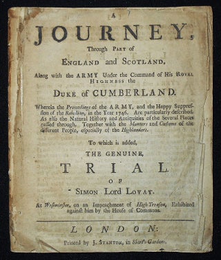 Item #010356 A Journey Through Part of England and Scotland. Along with the Army Under the...
