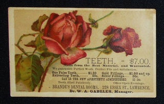 Item #010361 Trade Card for "Teeth, $7.00" at Brande's Dental Rooms, Dr. W. A. Gabeler, Manager