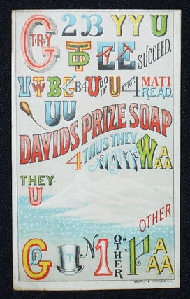 Item #010364 David's Prize Soap Rebus Trade Card