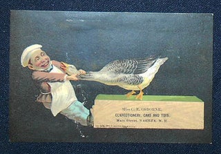 Item #010378 Trade Card of Miss C. E. Osborne, Confectionery, Cake and Toys in Nashua, N.H