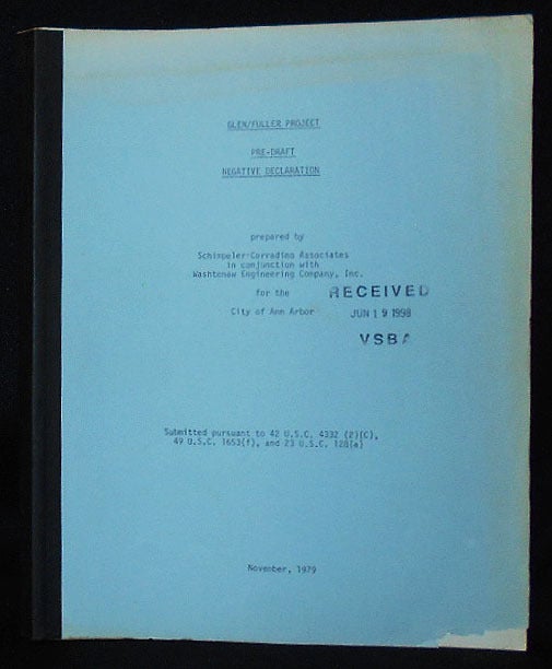 Negative Declaration Form Glen/Fuller Project Pre-Draft Negative Declaration prepared by ...