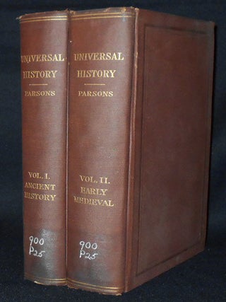 Item #010754 Universal History: An Explanatory Narrative -- volumes 1 & 2. Reuben Parsons