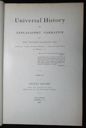 Universal History: An Explanatory Narrative -- volumes 1 & 2