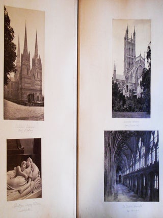 One Album containing 88 Albumen Photographs -- Primarily English churches and other views with a few of France, Germany, and Australia