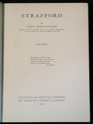 Strafford -- 2 volumes