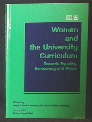 Item #011363 Women and the University Curriculum: Towards Equality, Democracy and Peace; Edited...