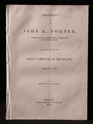 Item #011402 Argument of John K. Porter, Counsel for the Disfranchised Corporators of Trinity...