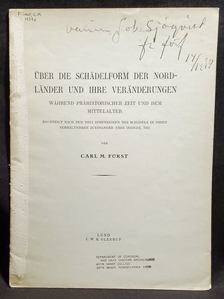 Item #011413 Über die Schädelform der Nordländer und Irhe Veränderungen: Während...