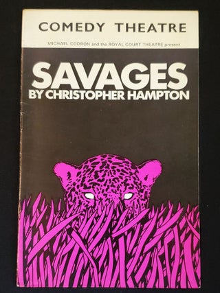 Item #011441 Program for Savages by Christopher Hampton at the Comedy Theatre