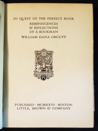 In Quest of the Perfect Book: Reminiscences & Reflections of a Bookman