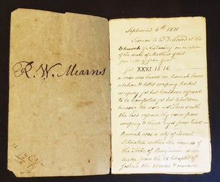 Item #011503 Sermon to be Delivered at the Church of Neshaminy on occation of the death of...