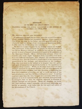 Item #011514 Address of the Right Rev. Bishop Hopkins, Delivered Before the Annual Convention of...