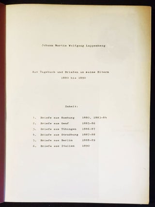 Aus Tagebuch und Briefen an seine Eltern 1880 bis 1890