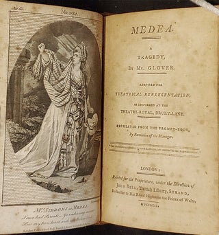 The Distrest Mother; The Earl of Essex; Medea; The Gamesters; The Battle of Hastings
