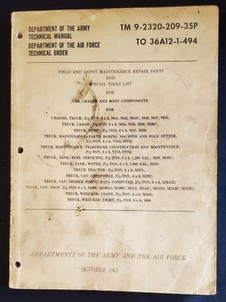 Item #011750 Department of the Army Technical Manual = Department of the Air Force Technical...