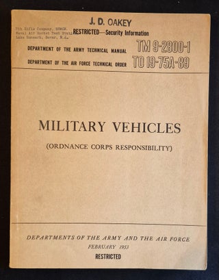 Item #011786 Department of the Army Technical Manual = Department of the Air Force Technical...