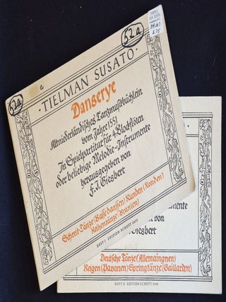 Item #011795 Danserye: Altniederländisches Tanzmusikbüchlein vom Jahre 1551; In Spielpartitur...