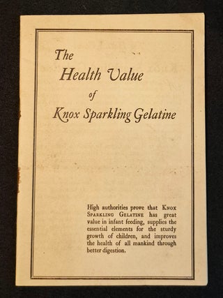 Item #011939 The Health Value of Knox Sparkling Gelatine