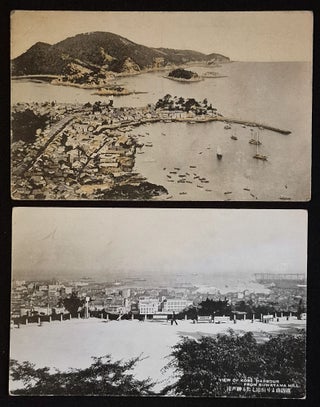 Item #011974 2 Postcards with Views of Ports in Japan: Kobe Harbour and Tomonotsu (now known as...