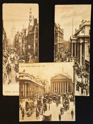 Item #011985 3 Postcard Views of Central London 1919 [John Ulery