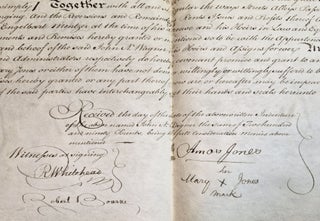 1795 Deed for sale of lot on 2nd St. in the Northern Liberties (Philadelphia) by Mary Mentzer Jones to John Nicholas Wagner