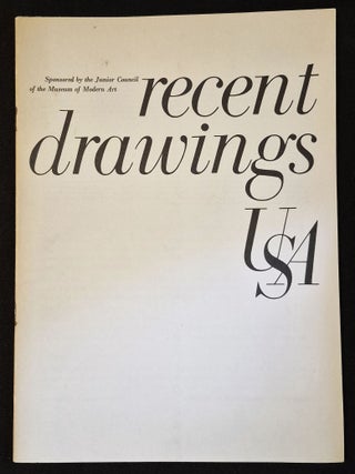 Item #012077 Recent Drawings USA; Sponsored by the Junior Council of the Museum of Modern Art...