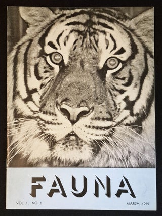 Item #012082 Fauna: Quarterly Publication of the Zoological Society of Philadelphia -- Volume 1,...