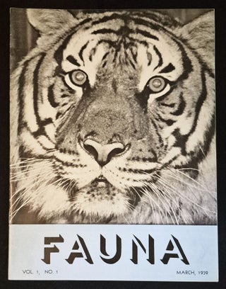 Item #012082 Fauna: Quarterly Publication of the Zoological Society of Philadelphia -- Volume 1,...