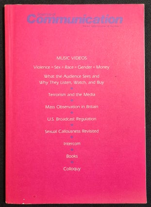 Item #012121 Journal of Communication -- Vol. 36:1 Winter 1986 [music videos